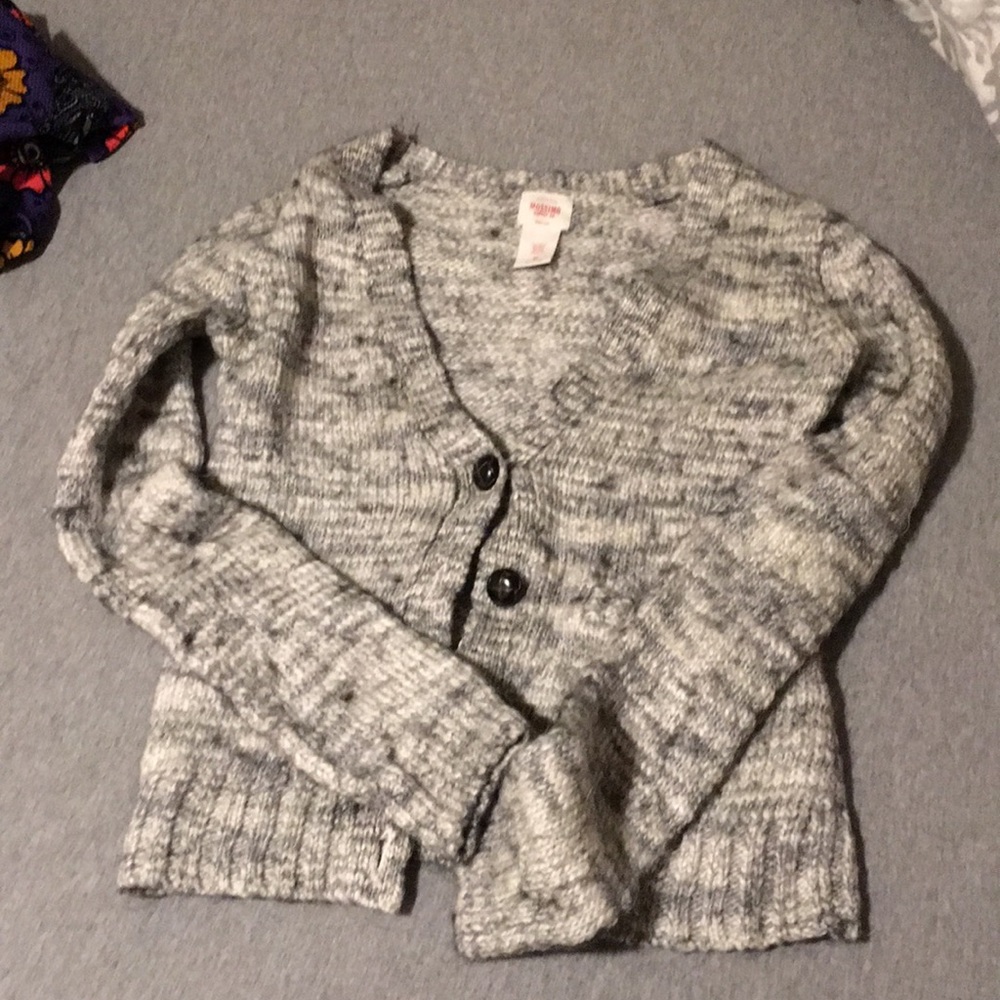 Grey knit cardigan